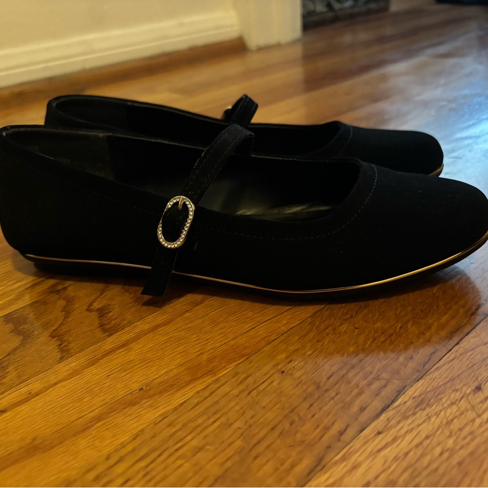 Black Mary Jane Flats
